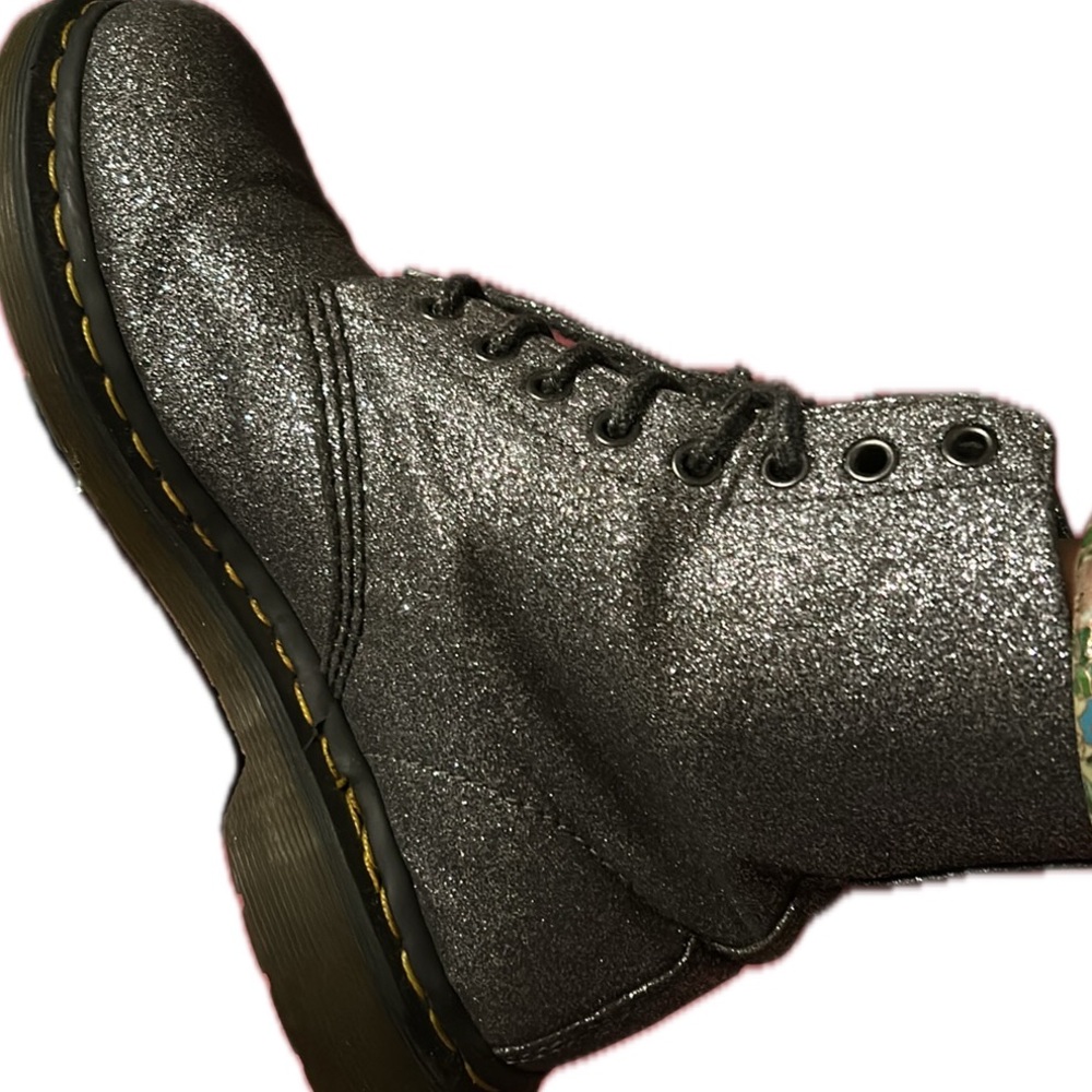 Silver Glitter Pascal Dr. Martens